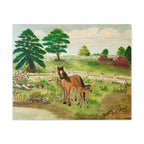 "Mare and Foal" Stretched Canvas