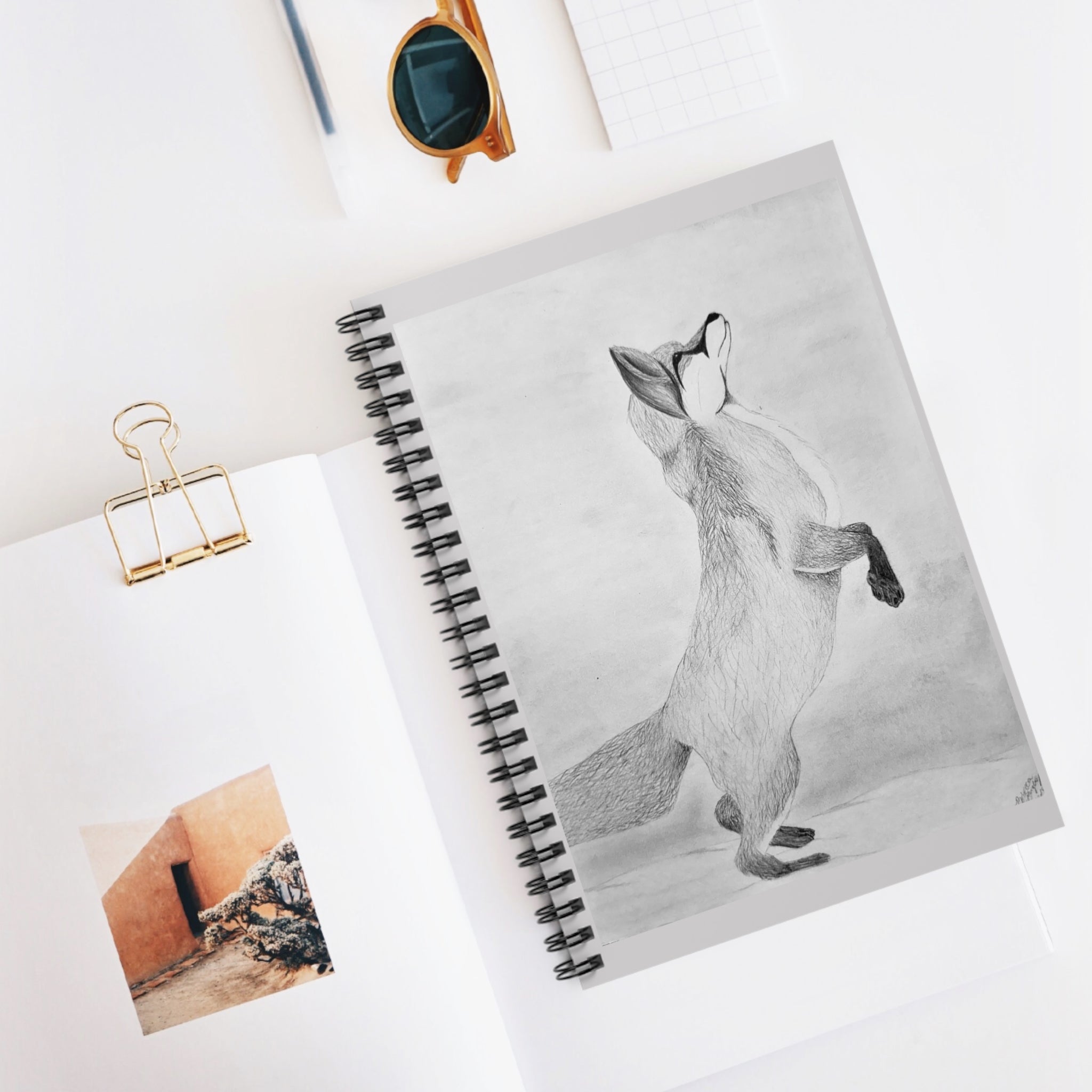 "Fox Study" Spiral Notebook